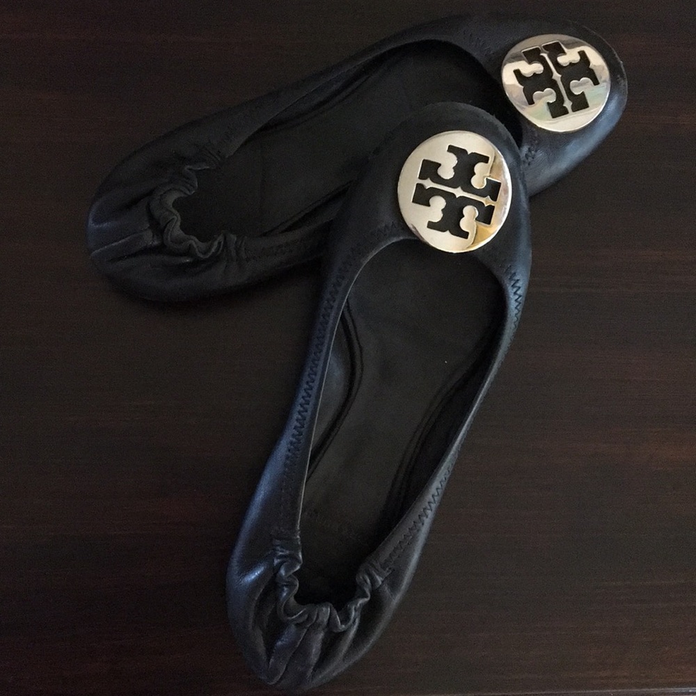 Black Tory Burch Reva Flats (Used)